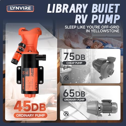 RV Macerator Pump 12V,Portable Macerator Waste Pump,12GPM Suction 3.2 feet Lift 10 feet with Garden Hose Discharge Port,Quick Release Sewage Pump with Fresh Water Rinse and Manual Crushing Function. by Lynvire - Image 4