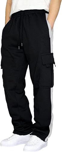 Pantalones deportivos para hombre, overoles casuales de bolsillo, para el trabajo, pantalones casuales con bolsillos con cremallera