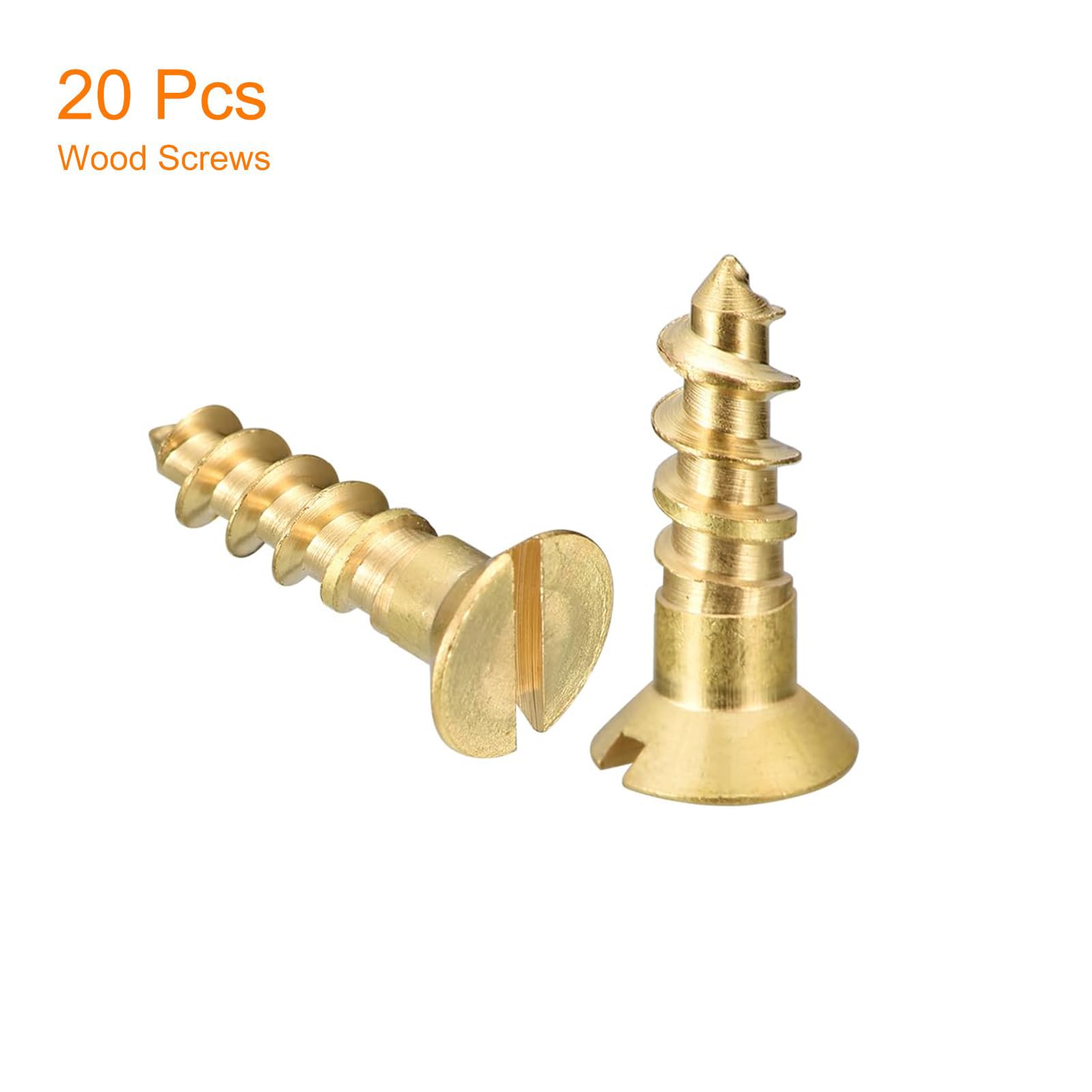 TA-VIGOR 20Pcs Self Tapping Screws, M6 Slotted Flat Head Screw, 20mm Round Head Slotted Tapping Screws - Image 3