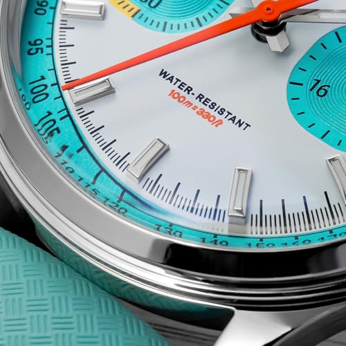 Image of ADDIESDIVE 38 MM Chronograph Watch VK64 Sweep Second Movement Tachymeter Mark FKM Rubber Strap BGW9 Super Lume Colourful Outdoor Sports Watches for Men Women