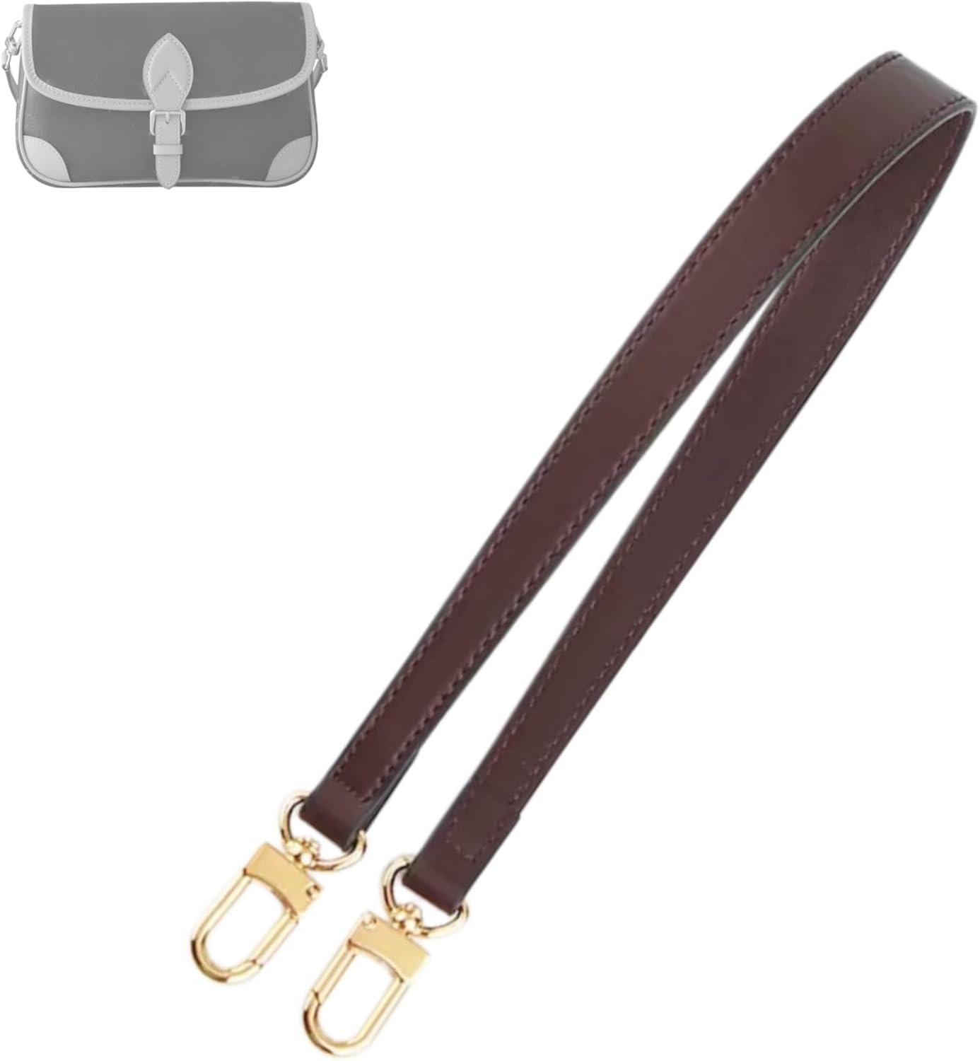 Replacement Shoulder Strap for LV Diane Bag, Length 22 Inches, Comfortable Leather Straps(Beeswax)