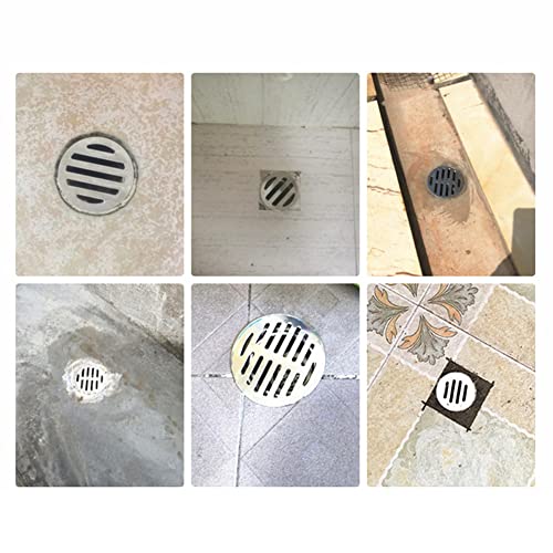Miniatura 6 de Tyenaza 18 15cm Desagüe De Piso Acero Inoxidable Drenaje De Piso Redondo De Balcón Drenaje De Piso Antibloqueo De Gran Desplazamiento Para Exteriores 160 Boca Plana