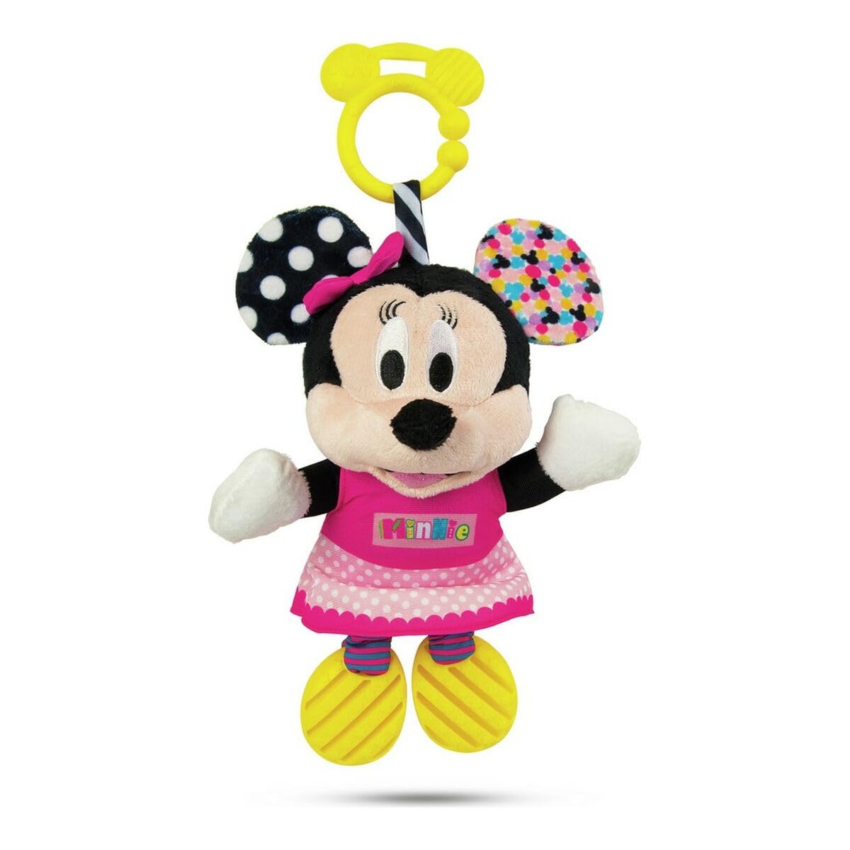 Clementoni- Disney Baby Mini Mouse Plush Toy: Soft Doll with Sounds & Textures (6+ Months)
