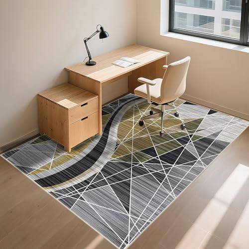 Tapis lavable en machine gris vert contre taches de couloir - 8