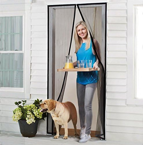 Magnetic Screen Door Mesh Curtain Fits 35"x82" Doors (38"x83" Fly Curtain) Many Sizes to Choose (34X86)