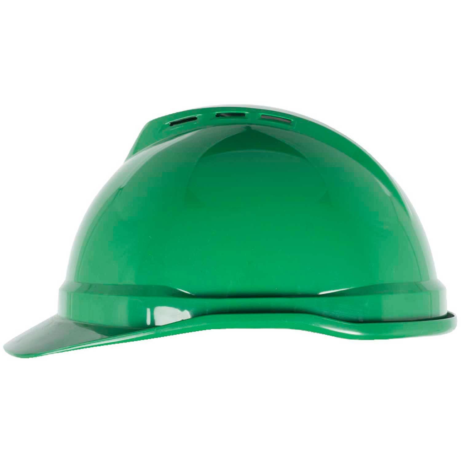 MSA V-Gard 500 Cap Vented 6-Point Fas-Trac III, Green, Lot of 20