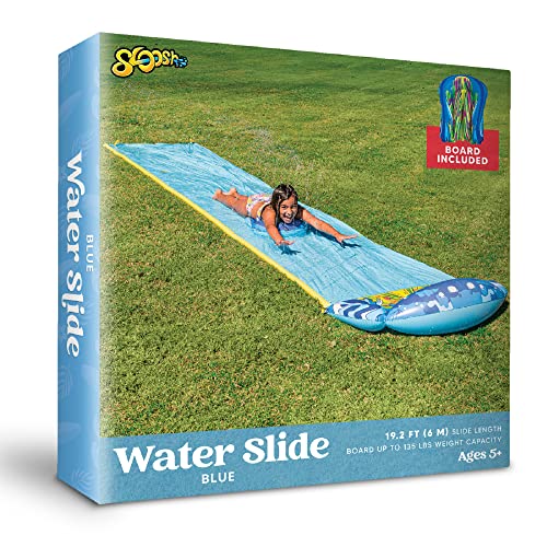 JOYIN 230in x 35,5in (584,2 x 90,2 cm) Wasserrutsche mit 1 Bodyboard, Sommerspielzeug mit eingebautem Sprinkler für Garten und Außen-Wasserspaß