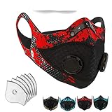 Axsyon Hybrid Dust Mask with earloops - 6 activated carbon filters & 6 sponies- for Work, Cleaning,...