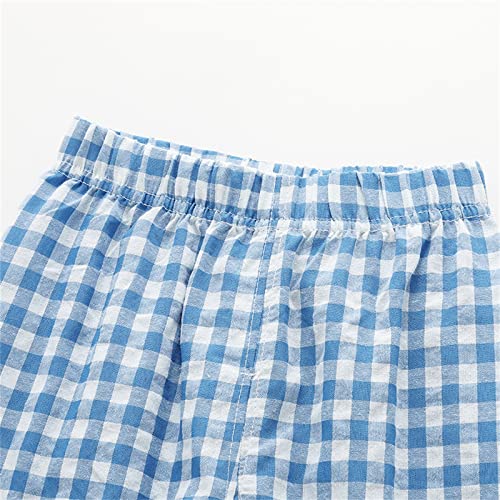Calças infantis infantis infantis bebês meninos meninas xadrez respirável calças roupas suspensório