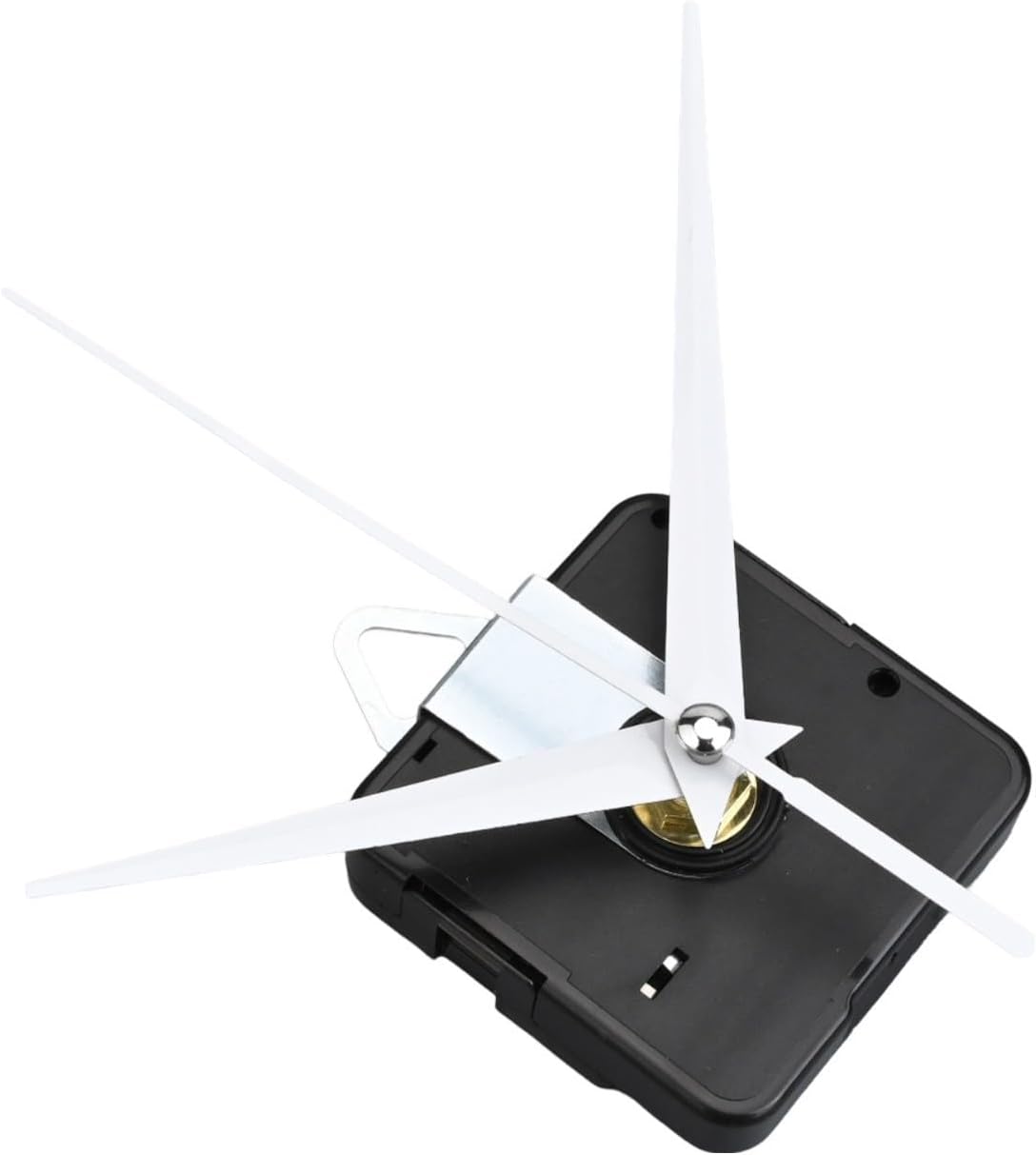 Silent Quartz Clock Movement Kit for DIY Wall Clock Projects – Replacement Mechanism with Gold/Red/Black/White/Silver Hands, AA Battery Powered(Silver)