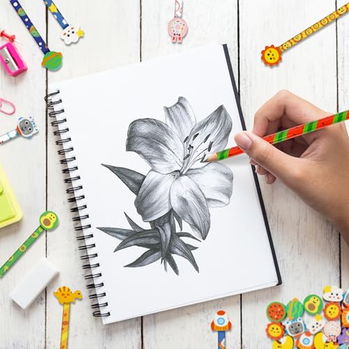 abeec 24 Funky Pencils with Erasers – Ideal for Kids' Party Bag Fillers, Stocking Fillers, Class Gifts, and Party Favors – Fun Stationery Set for Children - Image 2