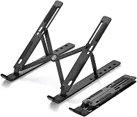 Suporte Ajustável para Notebook – Base Ergonômica Antiderrapante e Dobrável para Apoio de Notebook e Laptops – Compatível com Todas as Marcas, Ideal para Trabalho e Home Office (Preto)