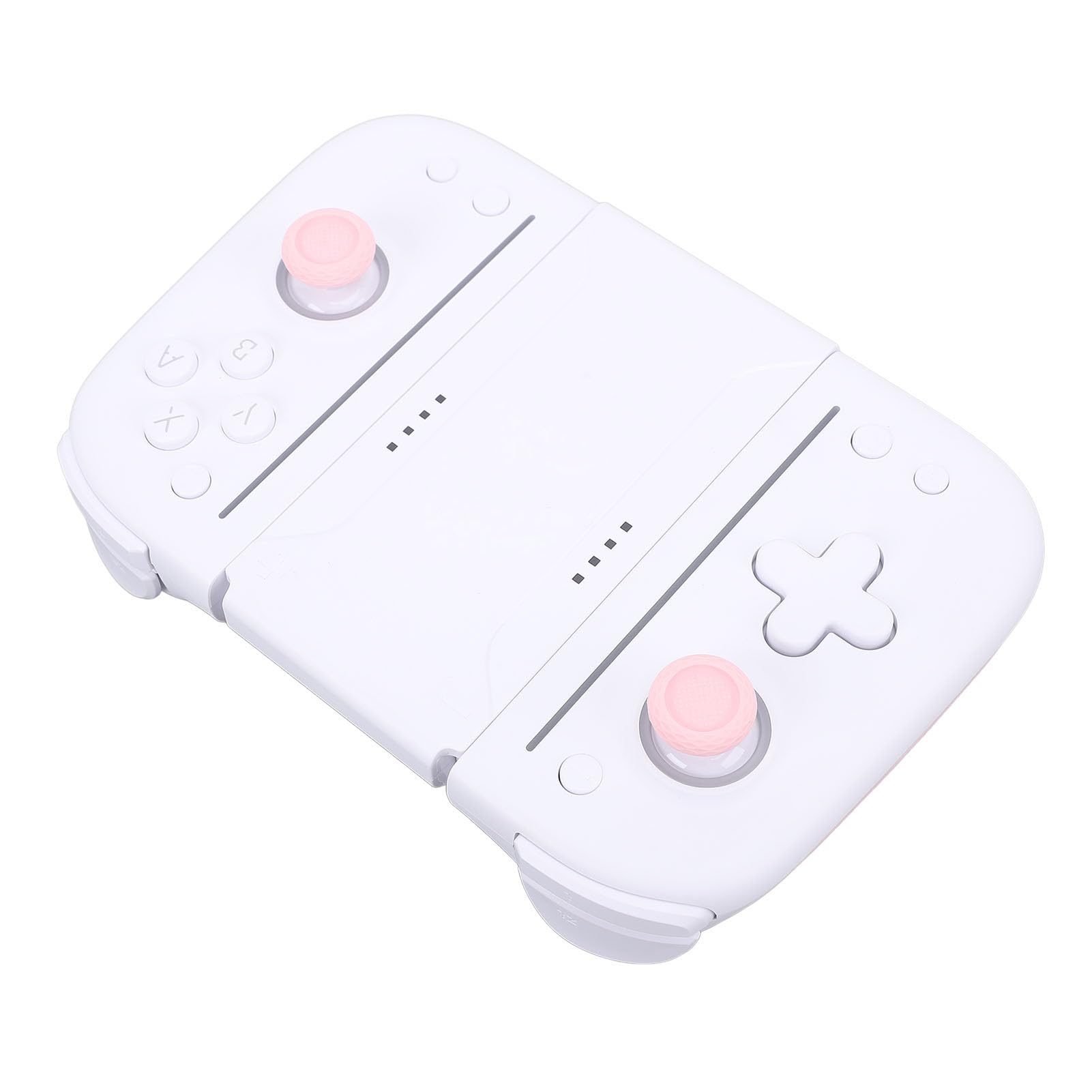CFTGIW Controlador de Juegos Botones Mecánicos RGB 6 Ejes Sensor de Movimiento Consola de Juegos de Vibración Blanco Azul Características del Diseño del Controlador de Consola de Inalámbrico (#11)