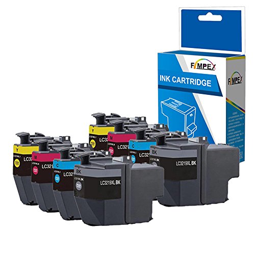 Fimpex Compatible Tinta Cartucho Reemplazo para Brother MFC-J5330DW MFC-J5335DW MFC-J5730DW MFC-J5930DW MFC-J6530DW MFC-J6930DW MFC-J6935DW LC3219XL (Negro/Cian/Magenta/Amarillo, 8-Pack)