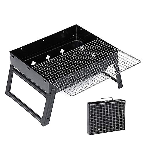 Klappbarer Grill/Holzkohlegrill/Tragbare Herdplatten für Campingkocher im Freien, 35 x 28 x 20 cm