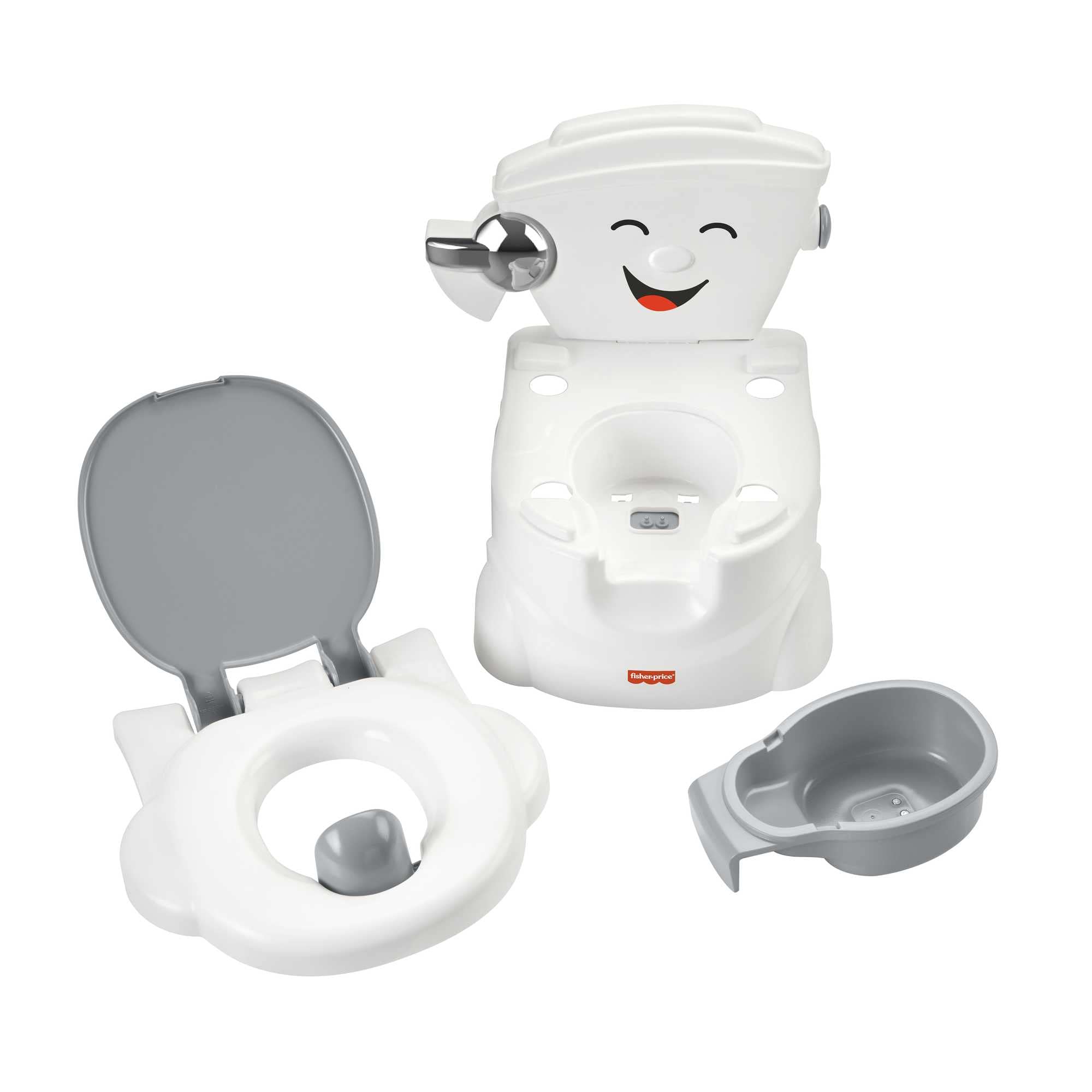Fisher-Price HJC38 - Meine erste Toilette – Töpfchen für Babys, deutsche Version, interaktives Trainingstöpfchen mit Musik und Geräuschen