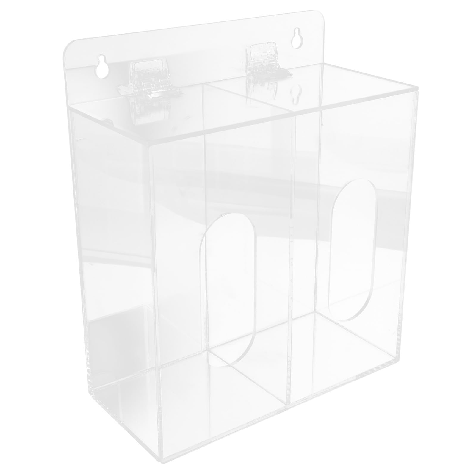 Healeved Dispenser da per Guanti e Mascherine con Doppio Scomparto Facile da in Acrilico Facile da per Laboratori e Cliniche