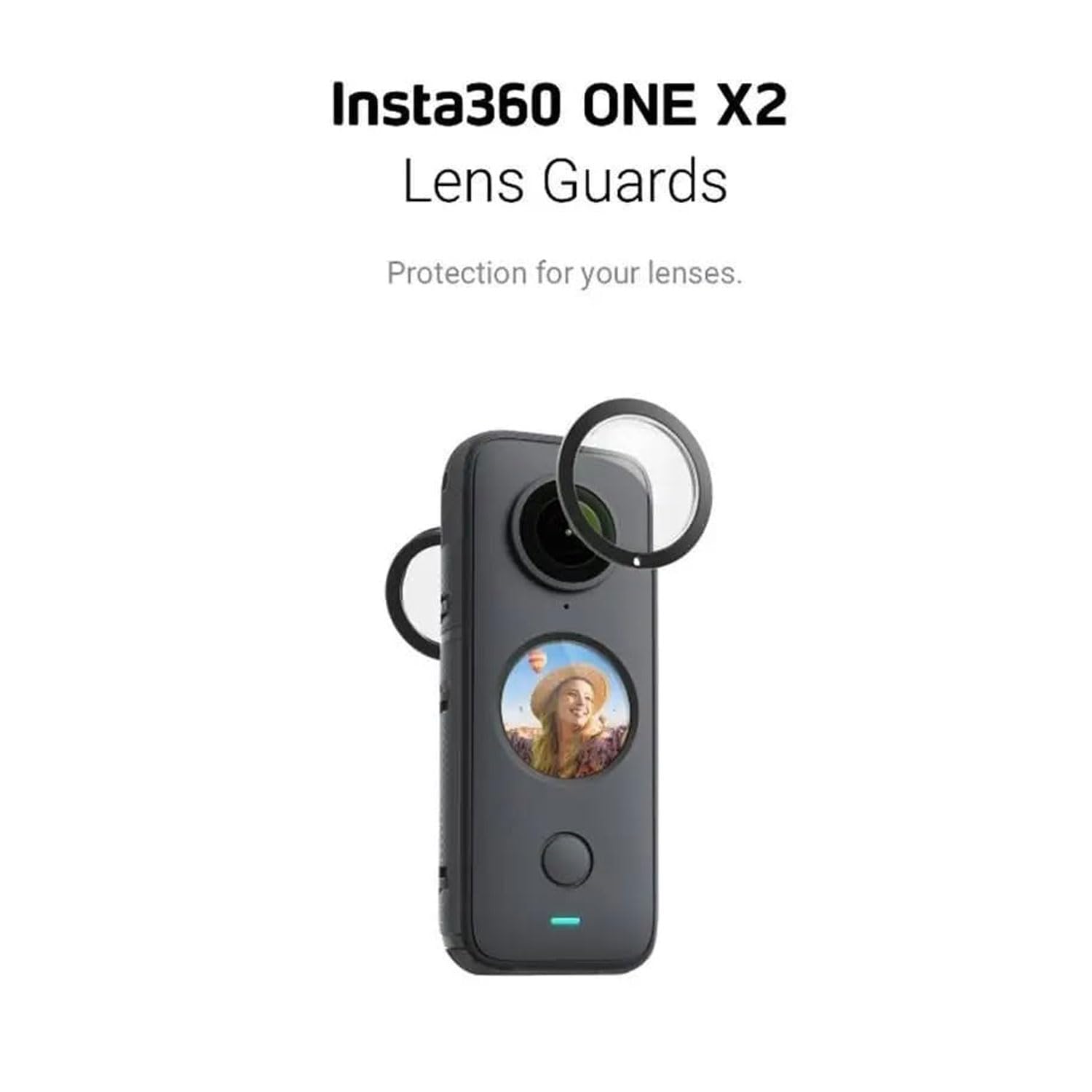 PHOTO MAX Insta 360 X2 Lens 2Pcs Dual Lens Protector Guard Sticky Tempered for Insta 360 Action Camera Lens Cover Dust Proof, Anti-Strach ProtectiveInsta (Insta 360 X2 Lens) 1