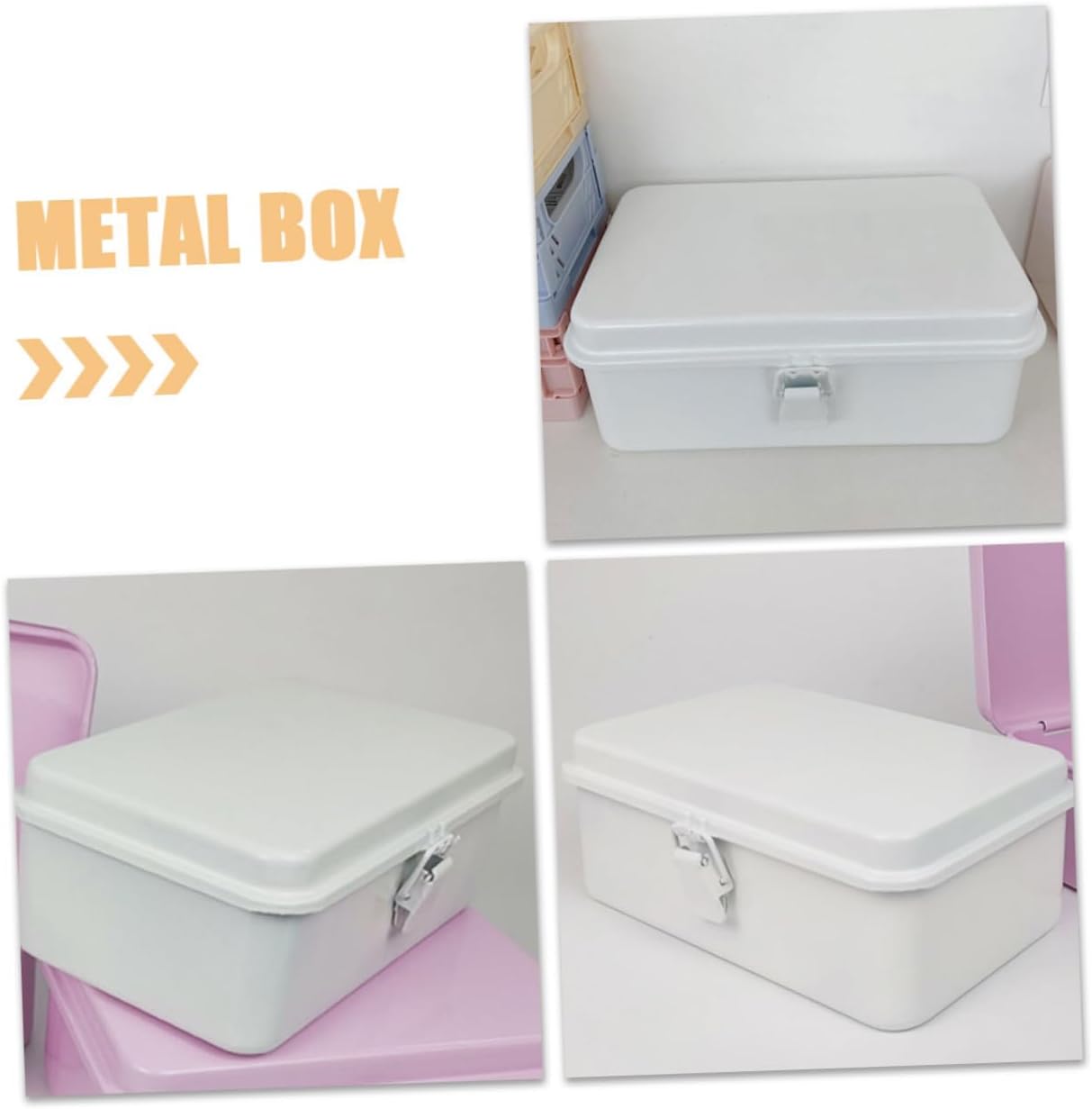 Gatuida Metal Jewelry Storage Box Vintage Trinket Organizer Locking Treasure Chest