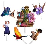 Hysnol 6Pcs Acrylic Cartoon Character/Franchise Cake Toppers, 6 Count, Multicolored, Birthday
