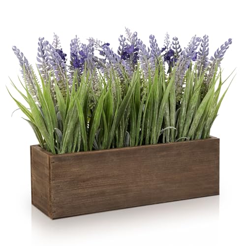 Fake Potted Lavender Arrangement