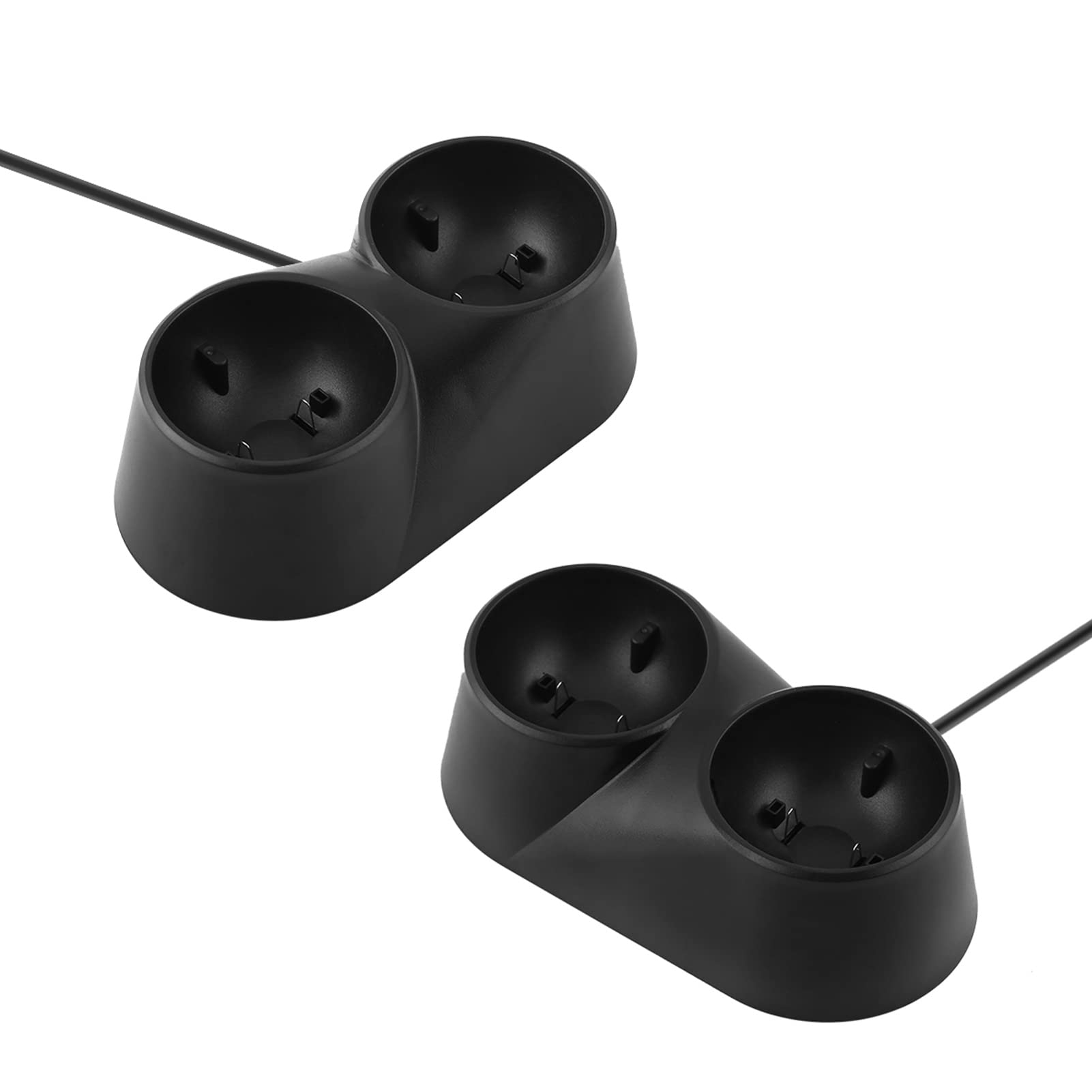 Tiiyee Estación de Carga PS4 VR,Cargador Controlador PS4 Estacións Acoplamiento Dual Gamepad Base Realidad Virtual Mover Simultáneamente para Play Station4 VR Soporte Doble Controladores Remotos