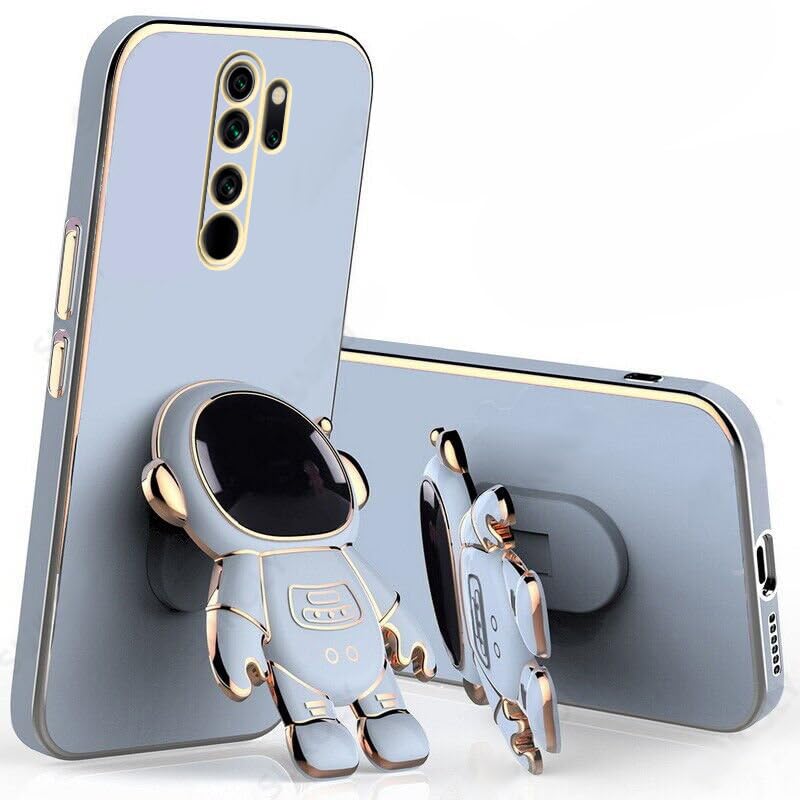 for Xiaomi Mi Redmi Note 8 Pro Case Cute 3D Astronaut Stand Design Camera Protection Shockproof Soft Back Cover (for Xiaomi Mi Redmi Note 8 Pro, Blue)