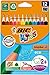 BIC Kids Buntstifte ECOlutions Evolution, Ergonomische Dreikant-Malstifte zum Malen in 12 Farben, im Karton Etui, ab 2 Jahre