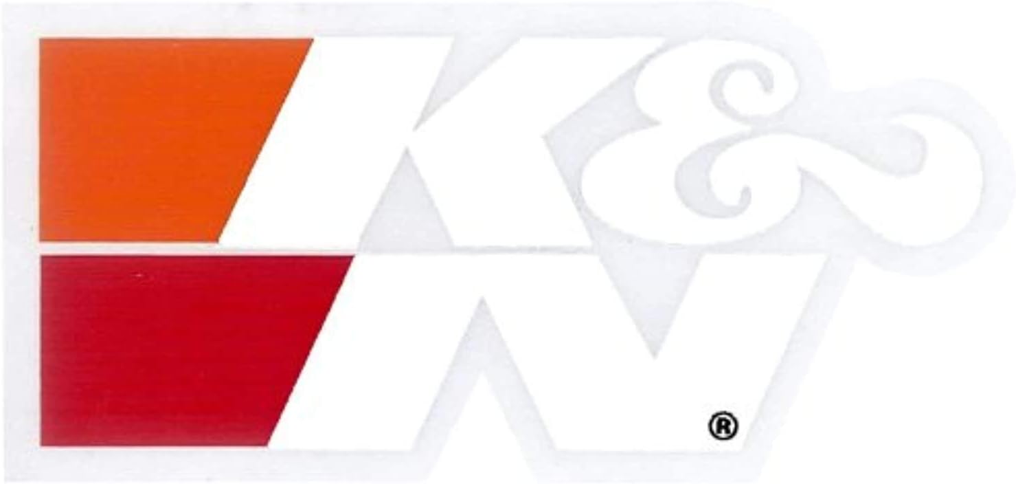 K&N 89-16190 White 3" x 1.3" Decal