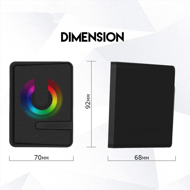 Altavoz de ordenador con cable subwoofer portátil mini RGB para PC 6