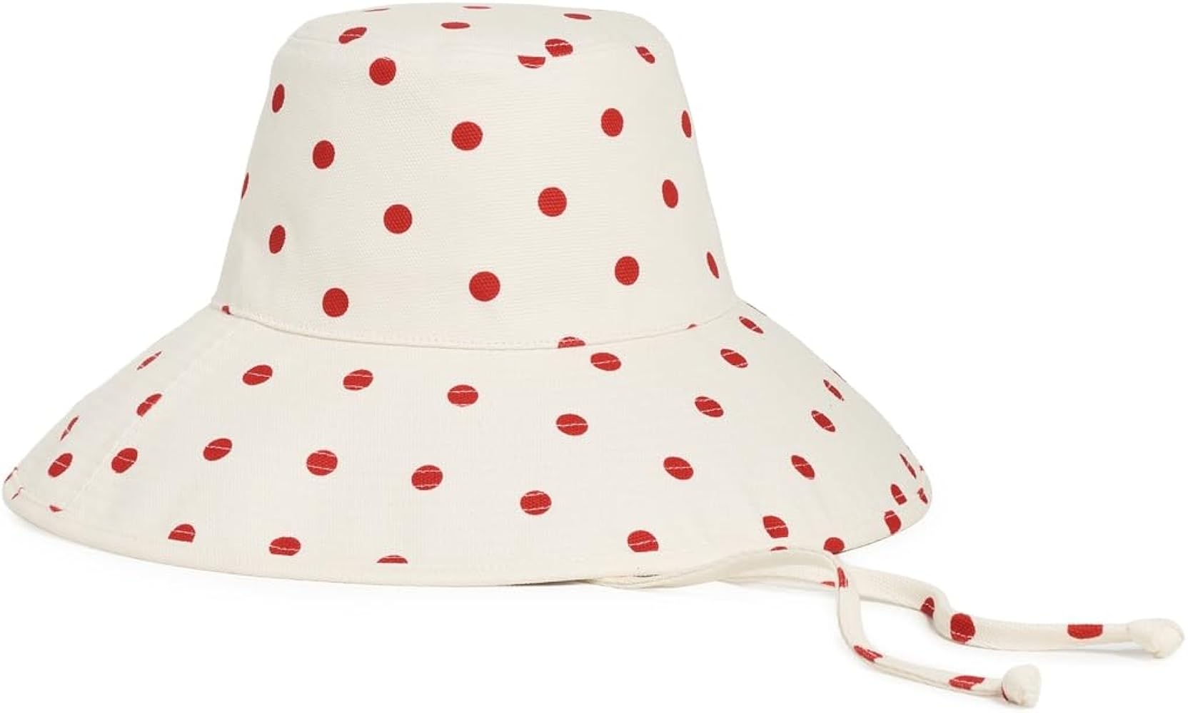 Lack of Color Women's Holiday Bucket Hat, Polka Dot Red, M-L at