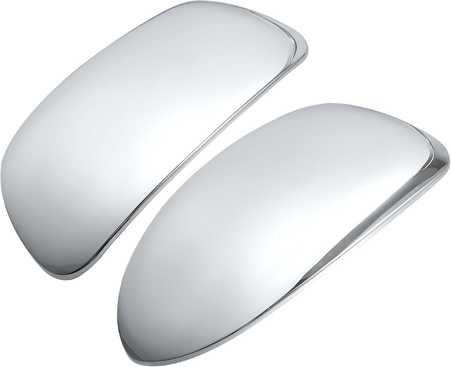 for Chevrolet Silverado Suburban for GMC Sierra Yukon Driver Passenger Side Mirror Covers Cap Overlay Rearview Mirror Guard Covers Silver Tone 1 Pair
