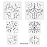 Ykw Large Mandala Stencils For Painting, 6 Pack 12/9.5/8 Inch Reusable Dotting Templates With Dotted Guidelines For Rock Painting, Dot Art, Wall, Canvas &Amp; Meditation Decor