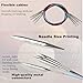 Svartur 2 inch Interchangeable Circular Knitting Needles, Stainless Steel Shorties Interchangeable Knitting Needles with 4 Assorted Cables, Storage case