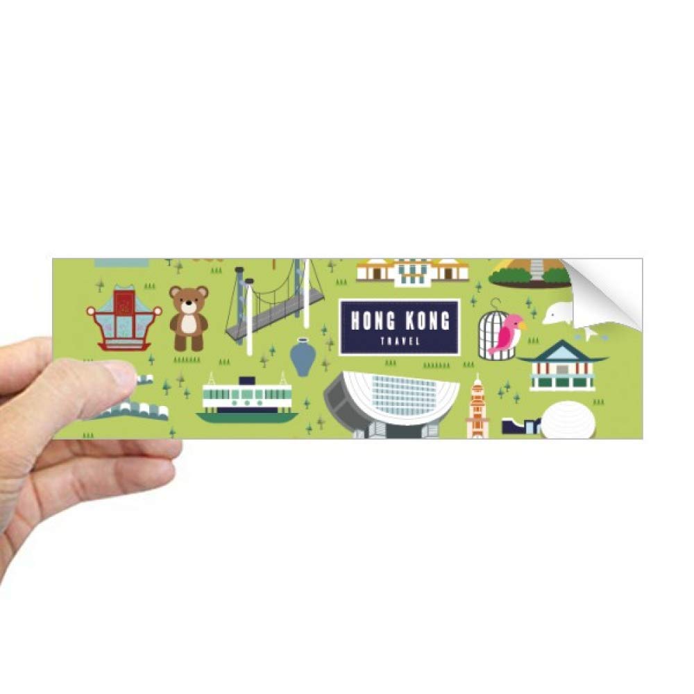 Sticker Hong Kong Chine pour notebook et fenêtre de bureau de voyageur passionné