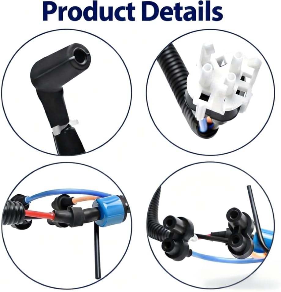 XL3Z3A788AA Vacuum Solenoid Line Tube with Check Valve Compatible with Ford F150 1999-2003, F150 Heritage 2004 & F250 1999 4WD Auto Lock Hub Actuator XL3Z-3A788-AA