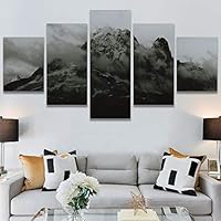 SIGNWIN 5 Panel Canvas Wall Art Expressive Landscape for Home Decorations Ready to Hang - 60