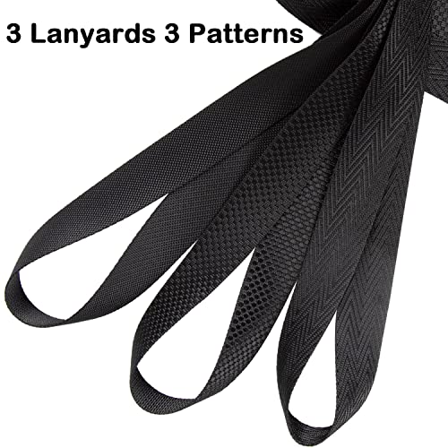 Aiwoqi 3 Pack Lanyard With Id Badges Holder Black Retractable Lanyards For Id Badges Holder Large 4X3 Waterproof Retractable Badge Reel Cruise Office Neck Lanyards For Keys Keychain Teacher Coach #TOP5