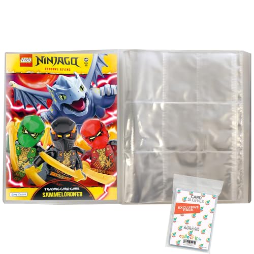 Bundle mit LEGO Ninjago Serie 10 BLUTMOND (2025) Trading Cards - 1 Leere Sammelmappe + Exklusive Collect-it Hüllen