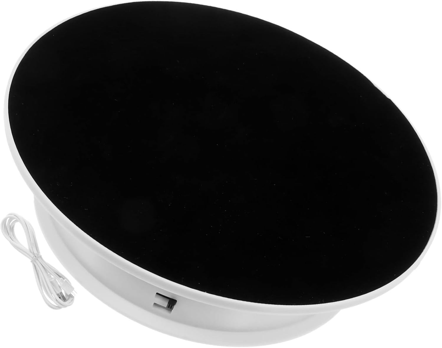 SOLUSTRE Rotatable Display Stand for Jewelry Electric Plate for Selling Spinning Organizer