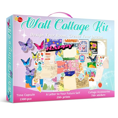EggSun Light-Up Wall Collage Kit for Teen & Tween Girls 1000+ DIY Craft Pieces for Creative Illuminated Bedroom Art Birthday and Room Decor Gift Ages 11 12 13 14 15 16