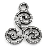 Housweety 50PCs Gunmetal Celtic Triskelion Charm Pendants 16x13mm(5/8