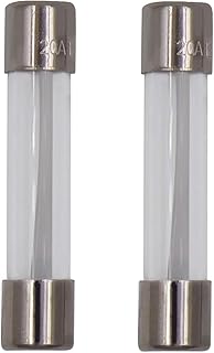 2 Pcs 5304509451 Microwave Fuses 20a 125v for Frigidaire Microwaves,Applicable for GE WB27X11138 WB27X10388 PS5136235 00469295 30469294 50462164 PS5136235 AP5648907 Microwaves Oven Fuse 6x30mm