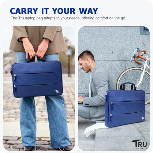 Image of Laptop Sleeve /Pouch /Case /Bag with Handle & Two Front Accessory Pockets - Compatible with Apple, Dell, Lenovo, Asus, HP, Samsung, Mi, MacBook & Notebooks