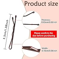 Vista 2 de 220 Count Mini Wavy 1.38 Inch Bobby Pins Brown, YINGFENG Small Hair Bobby Pins with Storage Box for Updos, Metal Hair Clips for Kids, Girls and