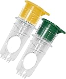 2PCS Lemon Mini Squeezer, 2025 New Screw Top Lemon Squeezer, Manual Juice Extractor With Lid, Orange Citrus Press for Cocktails, Drinks (Yellow+Green)
