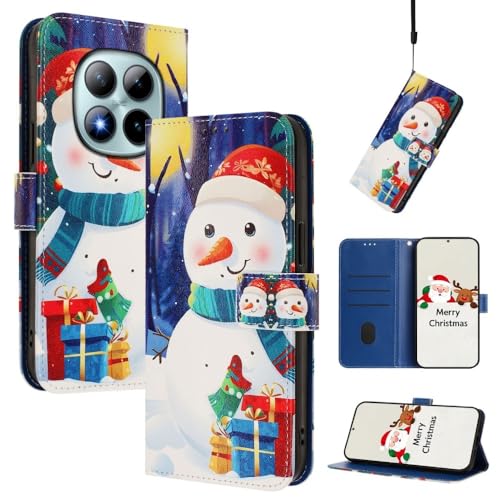 Housse Xiaomi Redmi Note 13 5G motif bonhomme de neige pour l'hiver