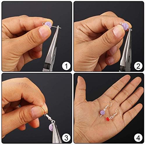 byou Jewelry Making Kit,Findings Set 912 pieces Silver Findings in Plastic Box with Plier Tweezers and Wire for Jewelry Repair Making DIY Craft Supplies