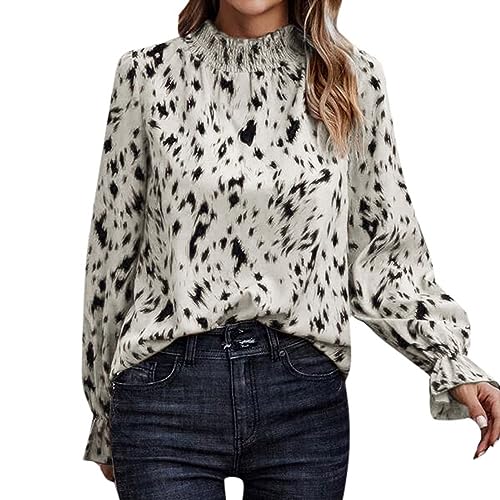Blusa de mujer elegante de manga larga informal para el trabajo, parte superior brillante para mujer, blusa blanca, blusa blanca para mujer, camiseta de manga larga con cremallera, top con encaje