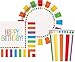 Rainbow Birthday Party Supplies for 16 guests - 16 Plates 9", 16 Cups 9" and 16 Napkins.